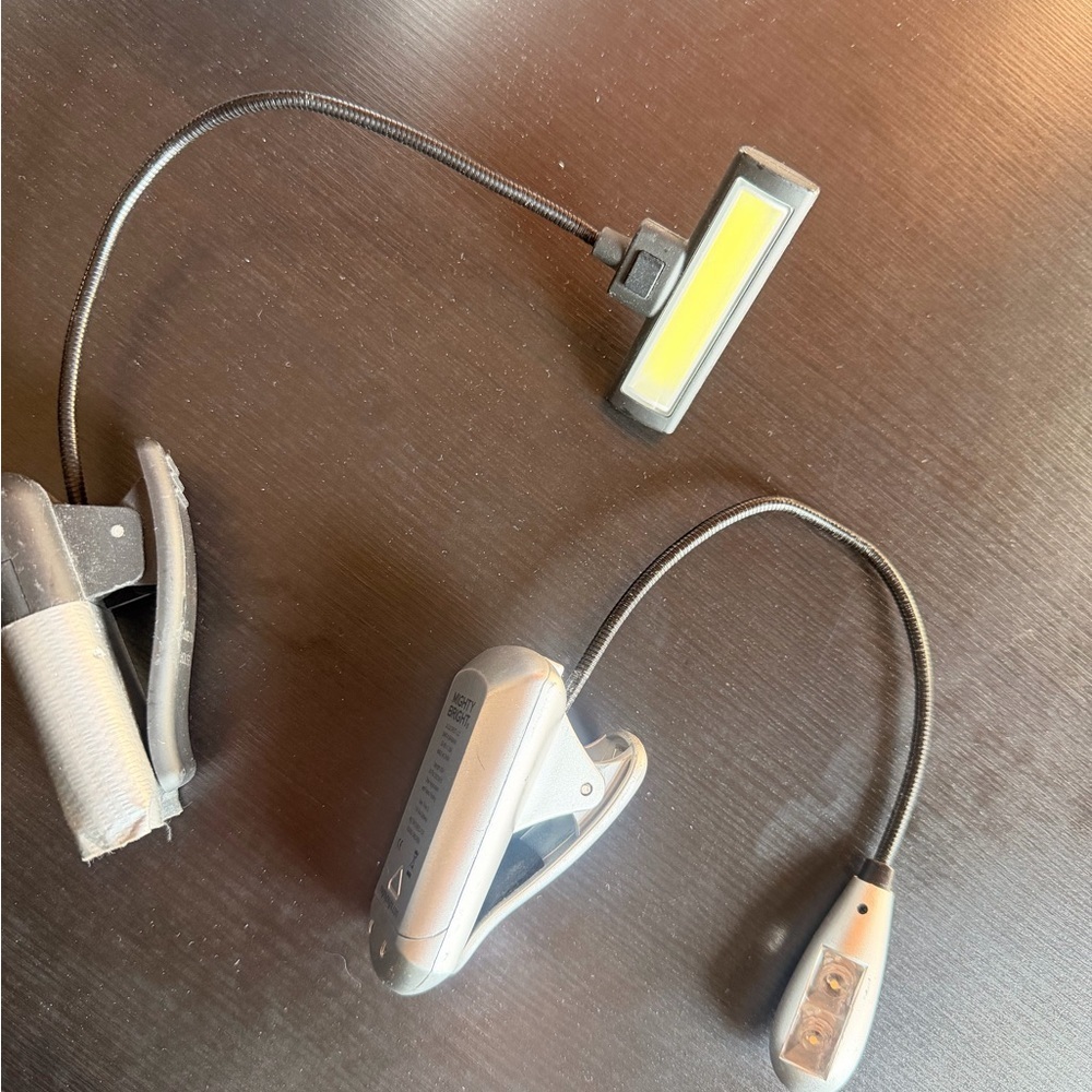 Silver Clip-On LED Reading Light